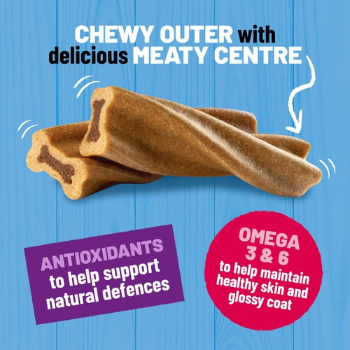 BAKERS Meaty Twists Medium Beef Dog Chews