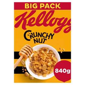 Kellogg's Crunchy Nut Breakfast Cereal Large Pack 840g840g