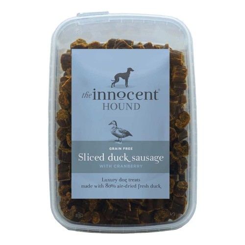 The Innocent Hound Sliced Duck Sausage with Cranberry Dog Treats