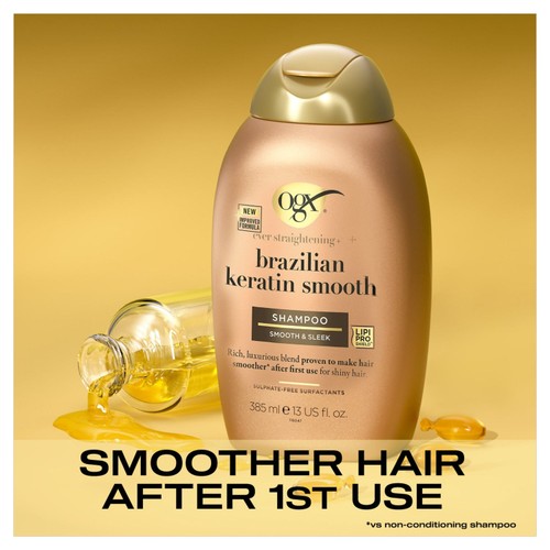 OGX Ever Straightening+ Brazilian Keratin Smooth pH Balanced Shampoo