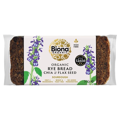 Biona Organic Yeast Free Rye Chia & Flax Seed Bread