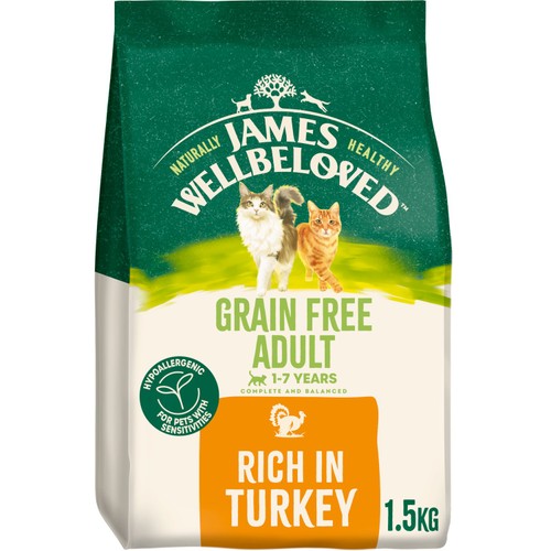 James Wellbeloved Grain Free Adult Dry Cat Food Turkey