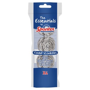 Spontex Essentials Steel Scourers Heavy Duty Cleaning