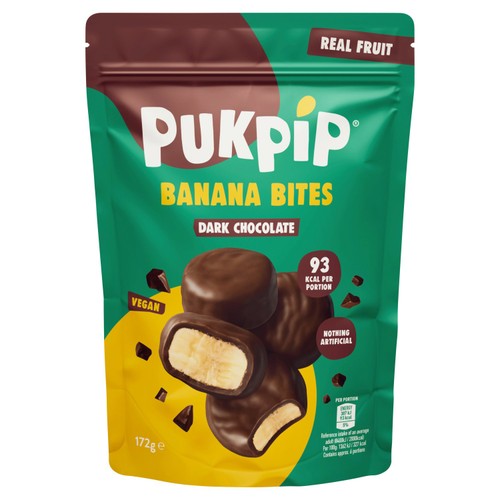 Pukpip Banana Bites Dipped In Dark Chocolate