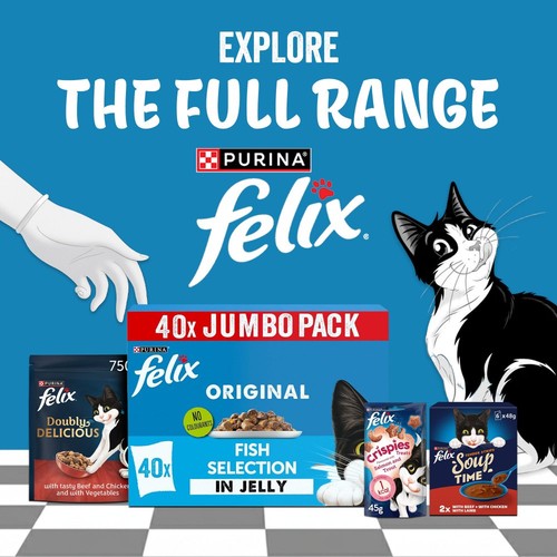 Felix Original Cat Food Fish Selection in Jelly Wet Cat Food
