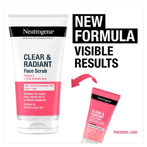 Neutrogena Clear & Radiant Face Scrub with Vitamin C + 0.5% Salicylic Acid