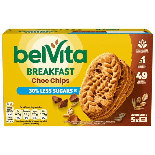 Belvita 30% Less Sugar Chocolate Chips Breakfast Biscuits