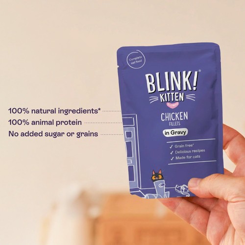 Blink Kitten Chicken Fillets Pouch Selection in Gravy