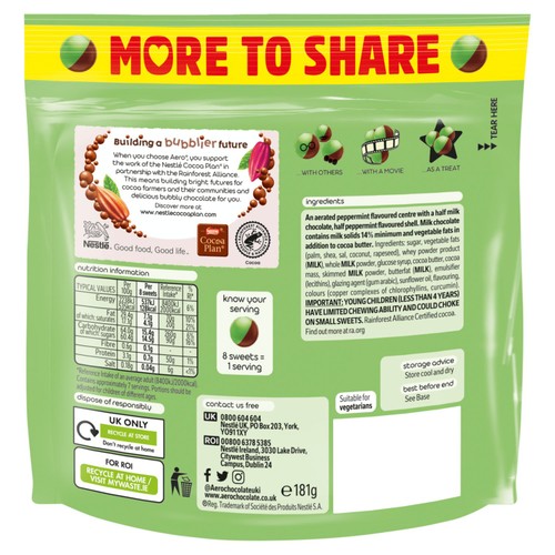 Aero Bubbles Peppermint Sharing Bag