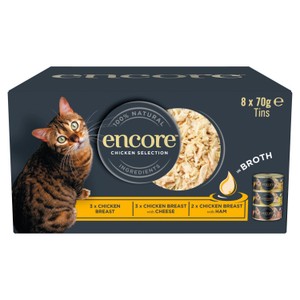 Encore Natural Wet Cat Food Multipack Fish Selection Tins in Broth