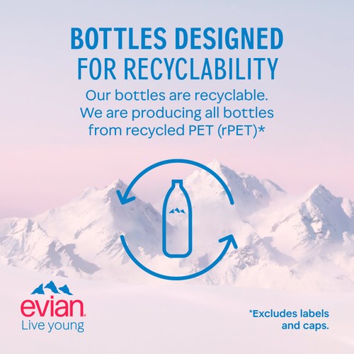 Evian Still Natural Mineral Spring Bottled Water Multipack