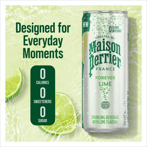 Maison Perrier Lime Lightly Flavoured Sparkling Water 4x330ml