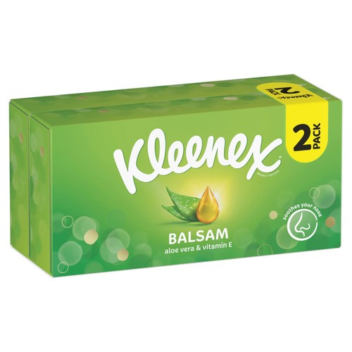 Kleenex Balsam Facial Tissues - Twin Box