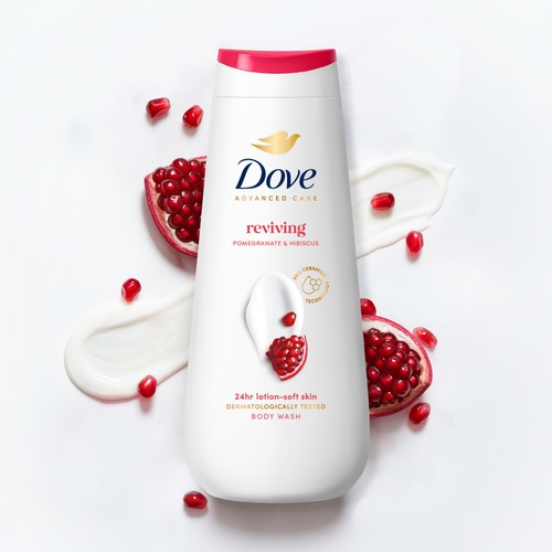 Dove Reviving Advanced Care Body Wash Shower Gel Pomegranate & Hibiscus