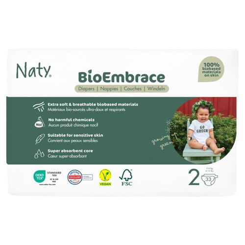 Naty BioEmbrace Nappies Size 2 (3-6kg)