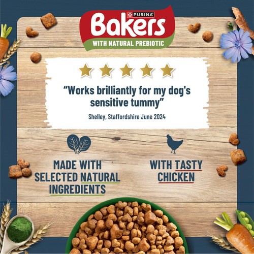 Bakers Small Dog Sensitive Tummy Chicken & Veg Dry Dog Food