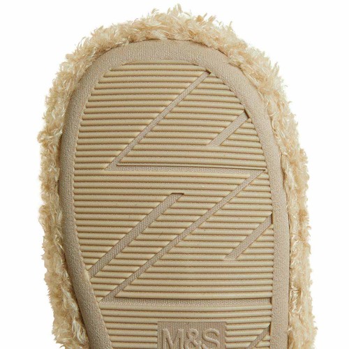 M&S Kids Spencer Bear Slippers, Size 6, Light Brown