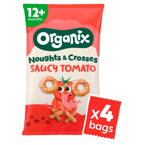 Organix Tomato Noughts & Crosses Baby Snack Multipack 12+ Months