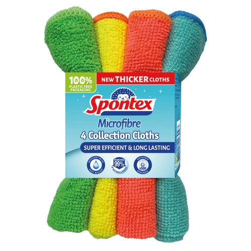 Spontex Microfibre Cloths All Purpose Kitchen and Bathroom Cleaner