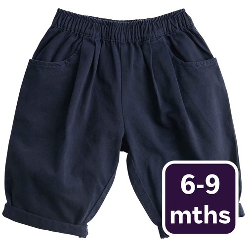 M&S Pure Cotton Chinos, 6-9 Months, Navy