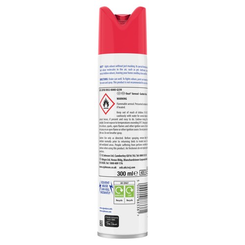 Oust Odour Eliminator Aerosol Garden Fresh Air Freshener