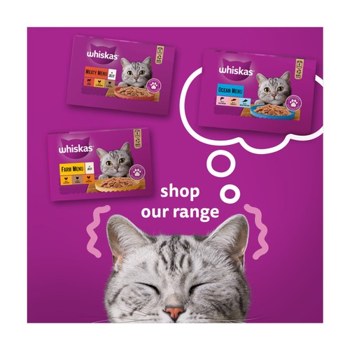 Whiskas 1+ Adult Wet Cat Food Tins Ocean Menu in Jelly