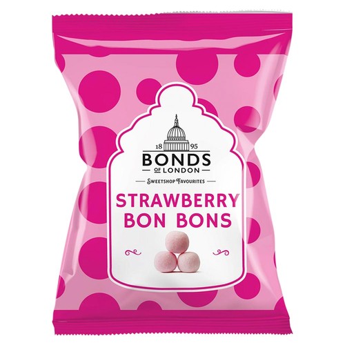 Bonds Of London Strawberry Bon Bons, 110g Bonds Of London Strawberry Bon Bons, 110g