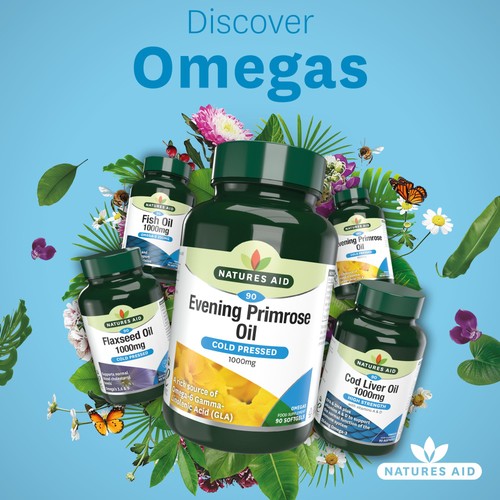 Natures Aid Evening Primrose Oil Soft Gel Capsules 1000mg