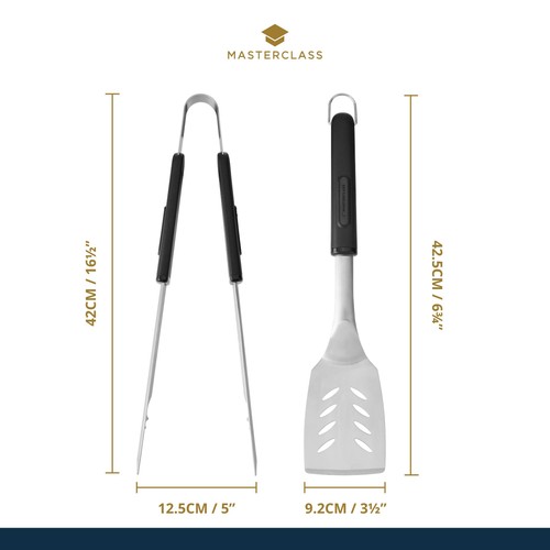 MasterClass Barbecue Tongs and Turner Set