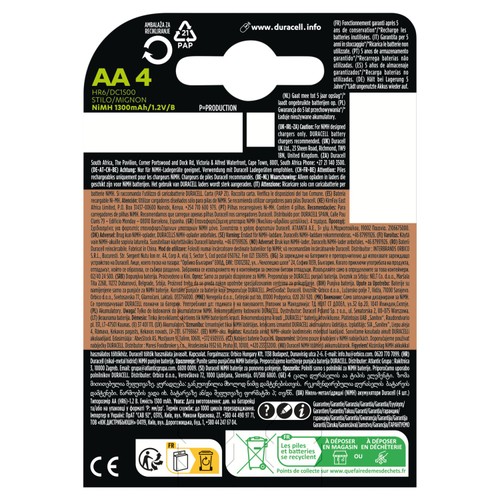 Duracell Recharge Plus AA Rechargeable Batteries