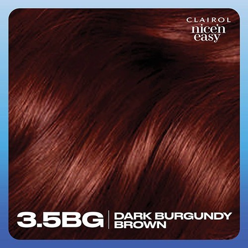 Clairol Nice'n Easy Creme Permanent Hair Dye 3.5BG Dark Burgundy Brown