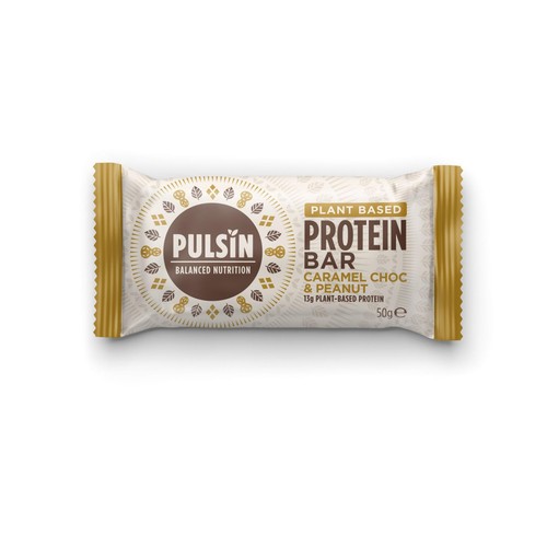 Pulsin Caramel Choc & Peanut Vegan Protein Bar 