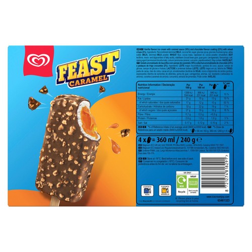 Feast Caramel Ice Cream Sticks