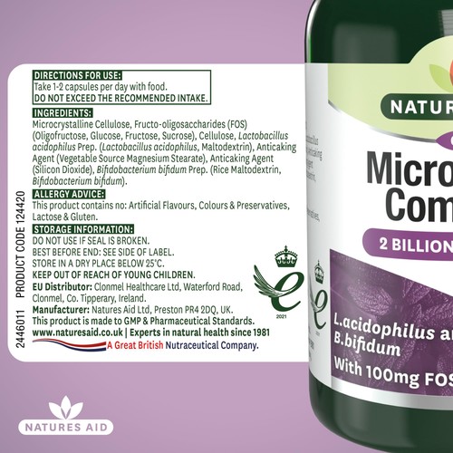 Natures Aid Microbiotic Complex Supplement Capsules