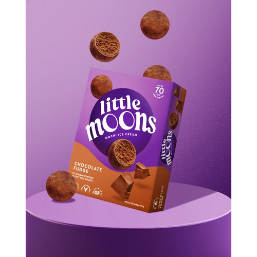 Little Moons Chocolate Fudge Mochi Ice Cream Snack 6 x 30g