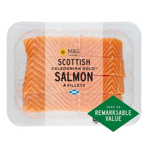 M&S 4 Scottish Salmon Fillets Skin On
