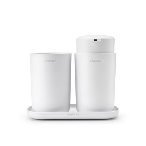 Brabantia ReNew Bathroom Accessory Set of 3 White