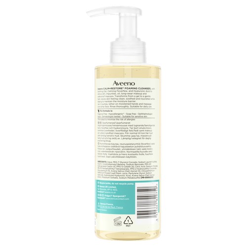 Aveeno Calm & Restore Foaming Cleanser for Sensitive Skin