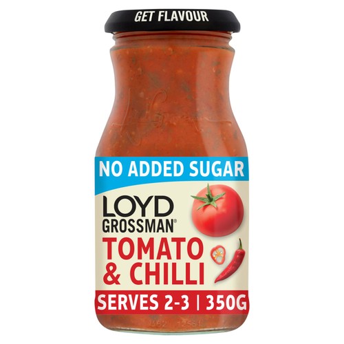 Loyd Grossman Tomato & Chilli No Added Sugar Pasta Sauce