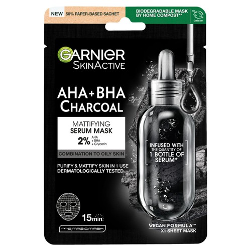 Garnier Pure Charcoal and Algae Hydrating Black Sheet Mask