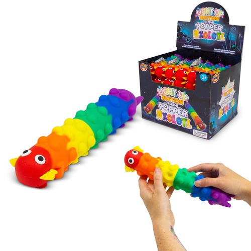 HGL Axolotl Light Up Suction Push Popper Large