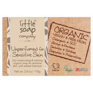 Little Soap Company Organic Bar Soap Unperfumed for Sensitive Skin
