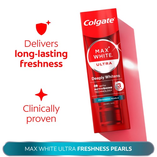 Colgate Max White Ultra Fresh Pearls At Home Teeth Whitening Toothpaste