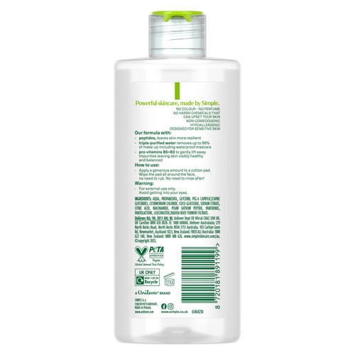 Simple Kind To Skin Micellar Cleansing Water