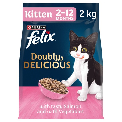 Felix Doubly Delicious Kitten Salmon & Vegetables Dry Cat Food