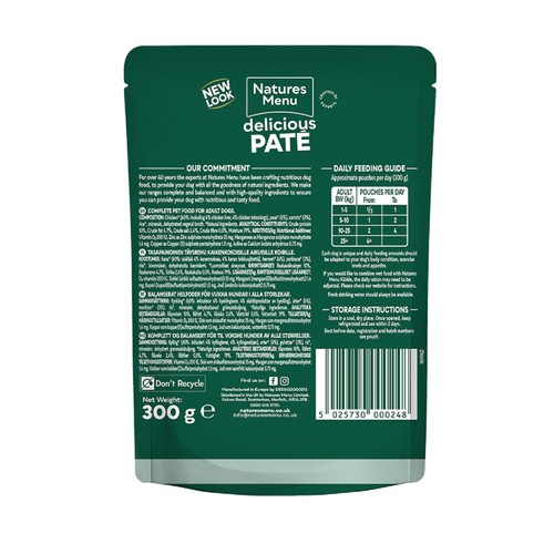 Natures Menu Pouches Food for Adult Dogs Chicken with Vegetables