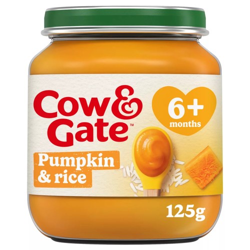 Cow & Gate Pumpkin & Rice Baby Food Jar 6+ Months