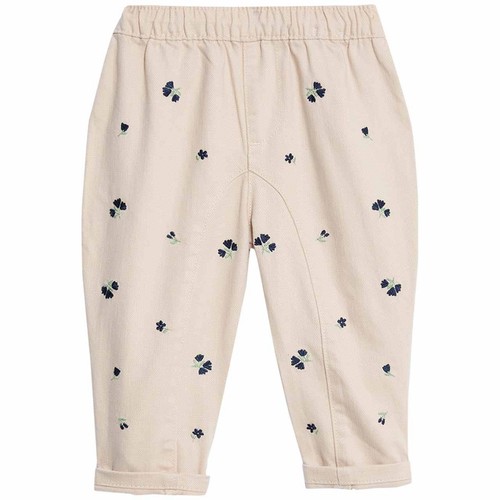 M&S Floral Embroidered Jean, 18-24 Months, Cream