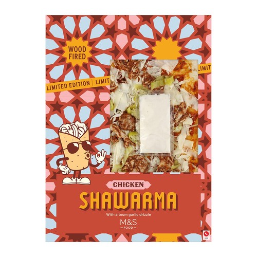 M&S Wood Fired Chicken Shawarma Pizza