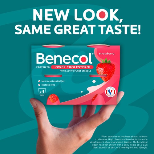 Benecol Cholesterol Lowering Yoghurt Strawberry